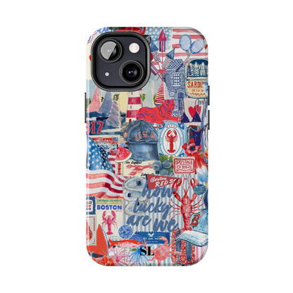 Red, White & Blue iPhone Case