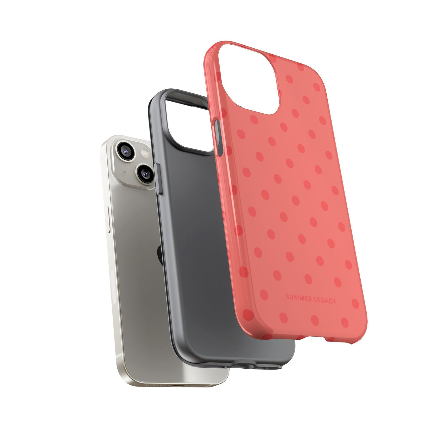 Coral Polka Dot iPhone Case