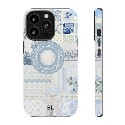 Blue Meadow Patchwork iPhone Case