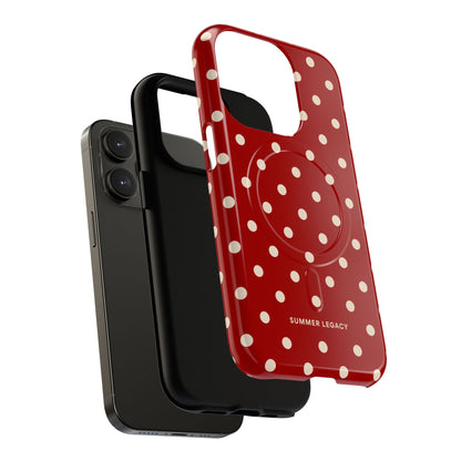 Crimson Polka Dot MagSafe Case