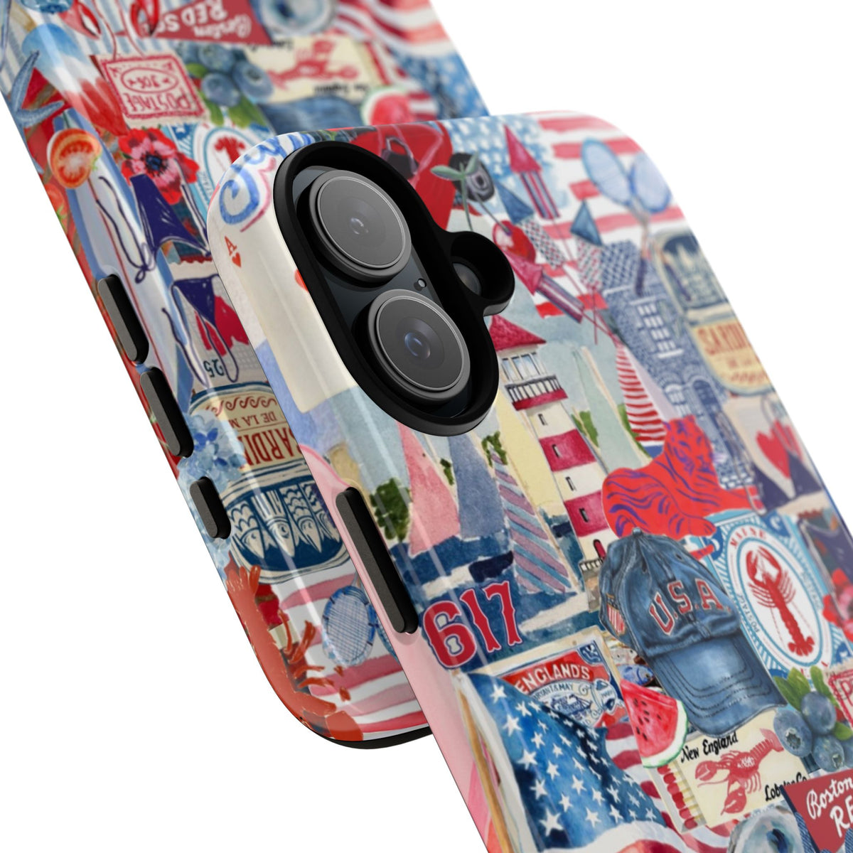 Red, White & Blue iPhone Case
