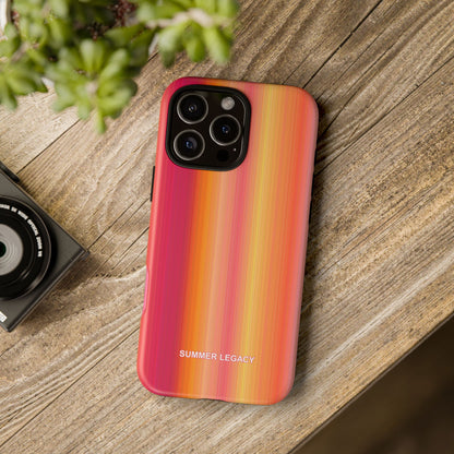 Amber Glow Ombre Stripe iPhone Case