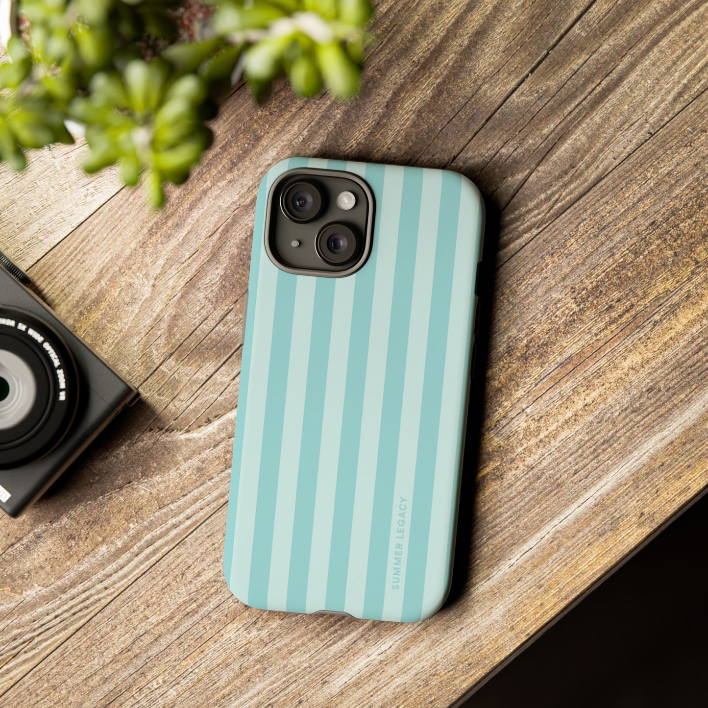 Teal Stripe iPhone Case