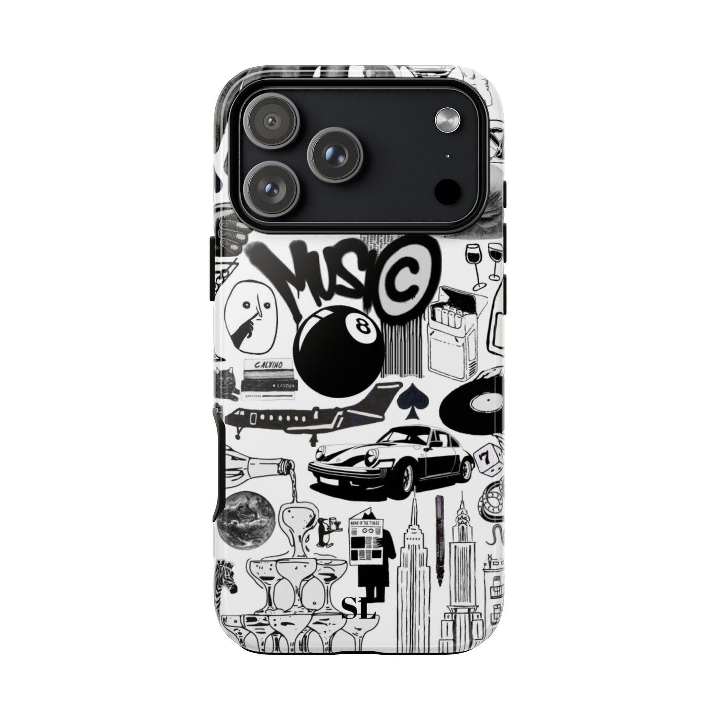 Black and White iPhone Case