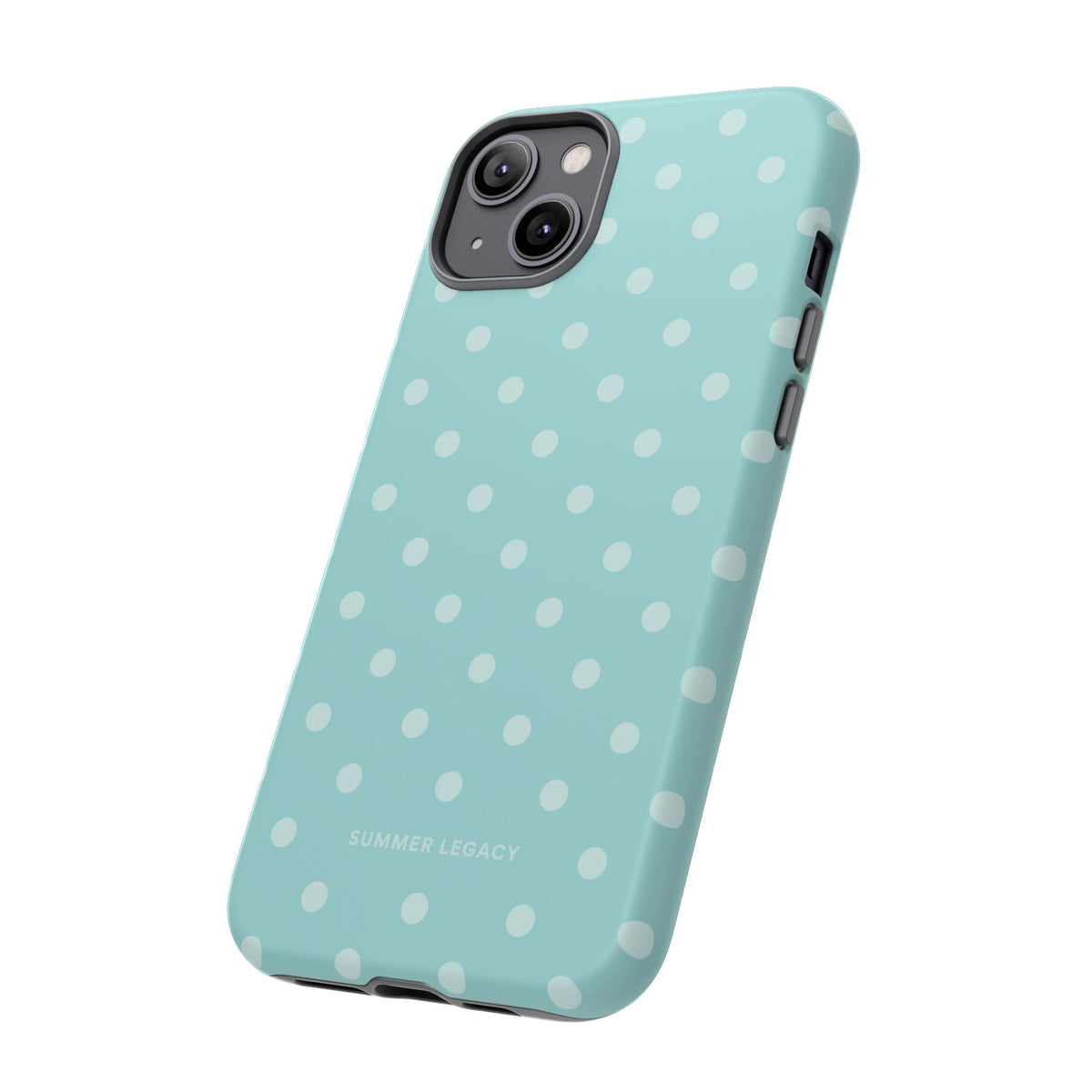 Teal Polka Dot iPhone Case