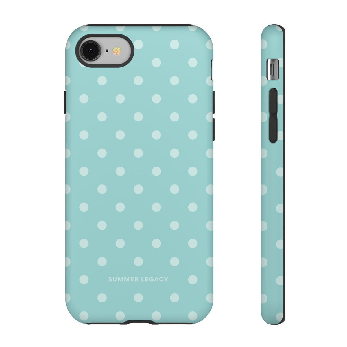 Teal Polka Dot iPhone Case