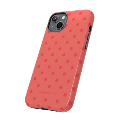 Coral Polka Dot iPhone Case