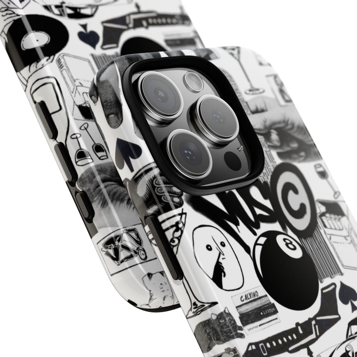Black and White iPhone Case