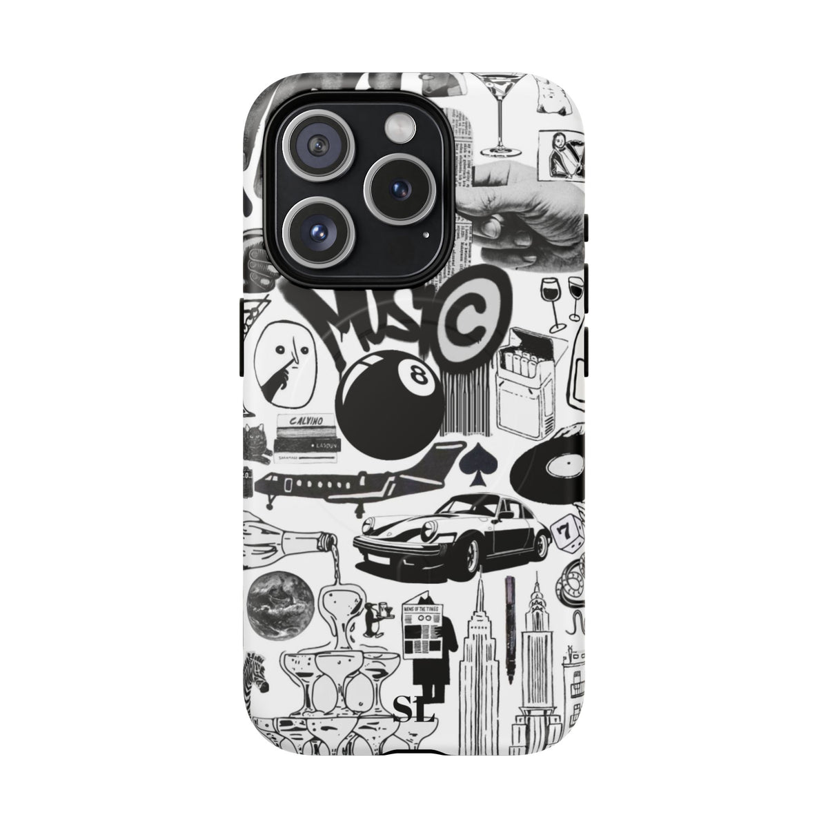 Black and White MagSafe Case