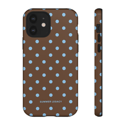 Mocha Polka Dot iPhone Case