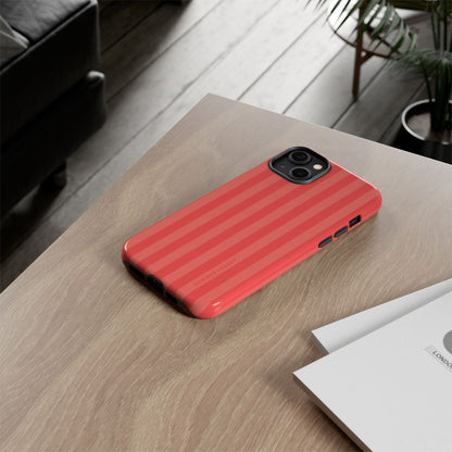 Coral Stripe iPhone Case