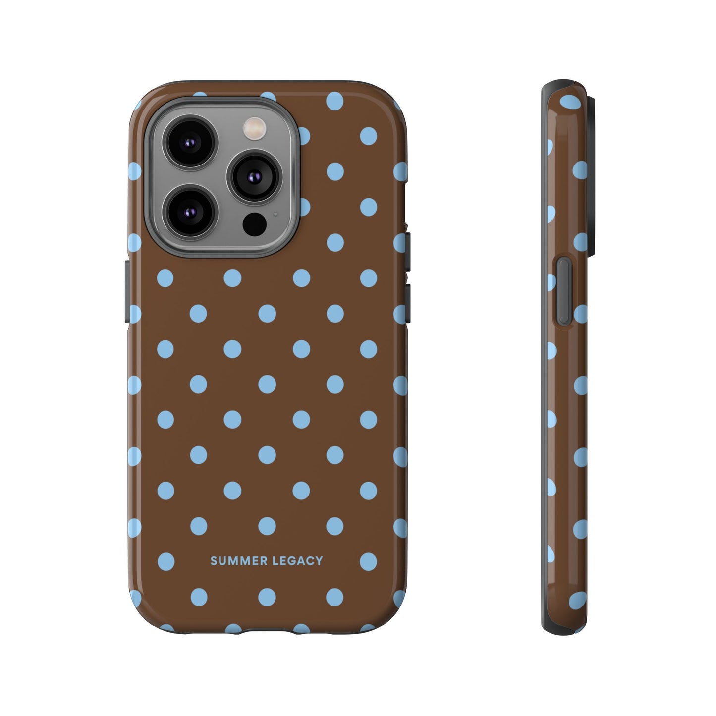 Mocha Polka Dot iPhone Case