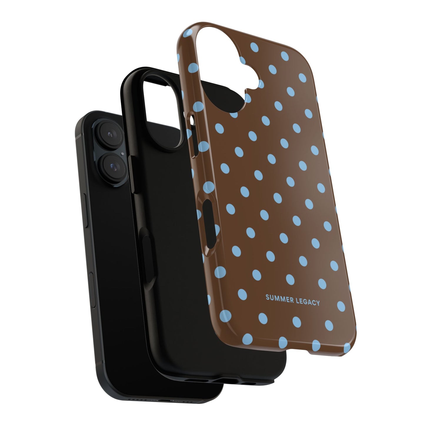 Mocha Polka Dot iPhone Case