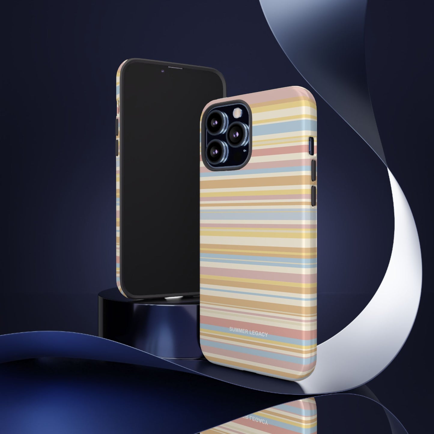 Lychee Multi-stripe iPhone Case