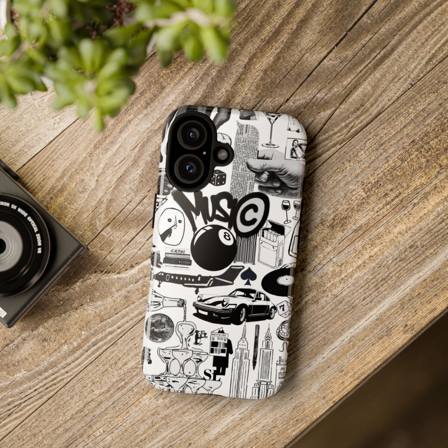 Black and White iPhone Case