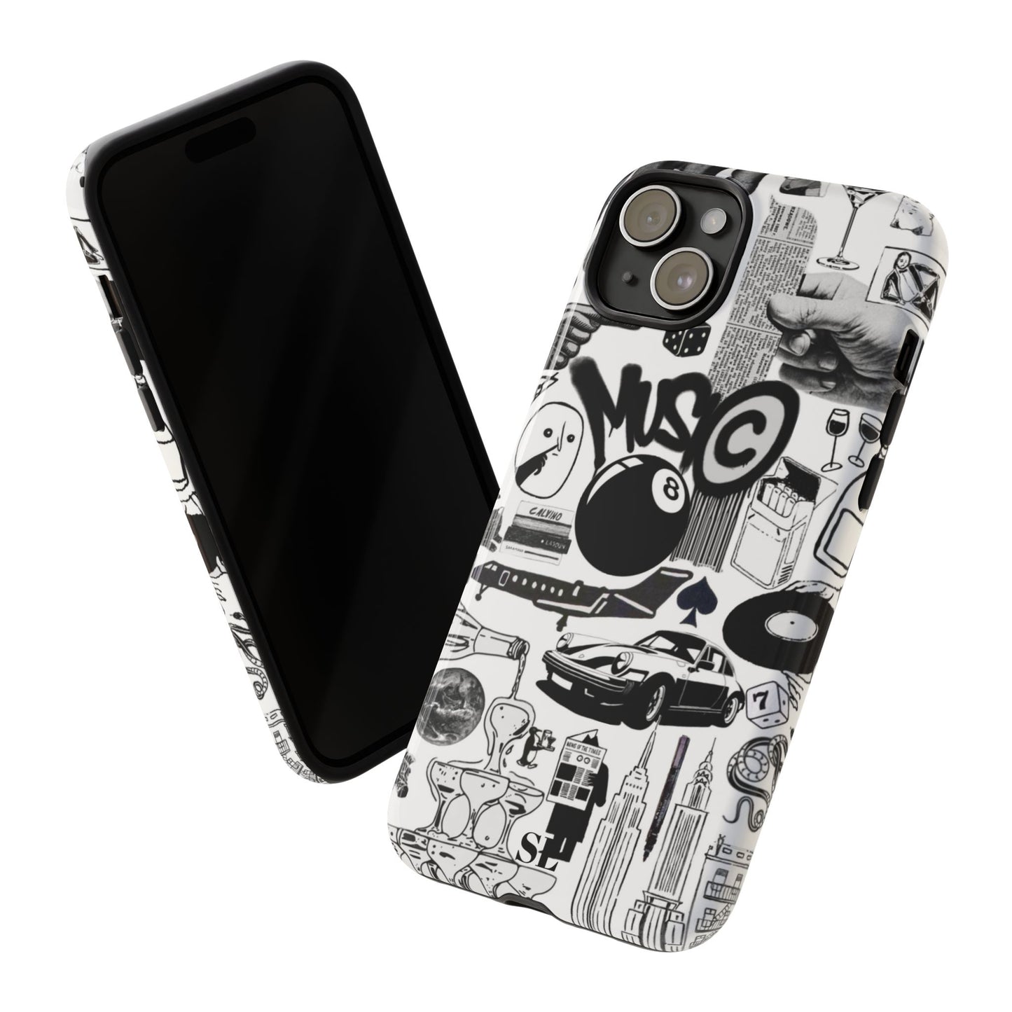 Black and White iPhone Case