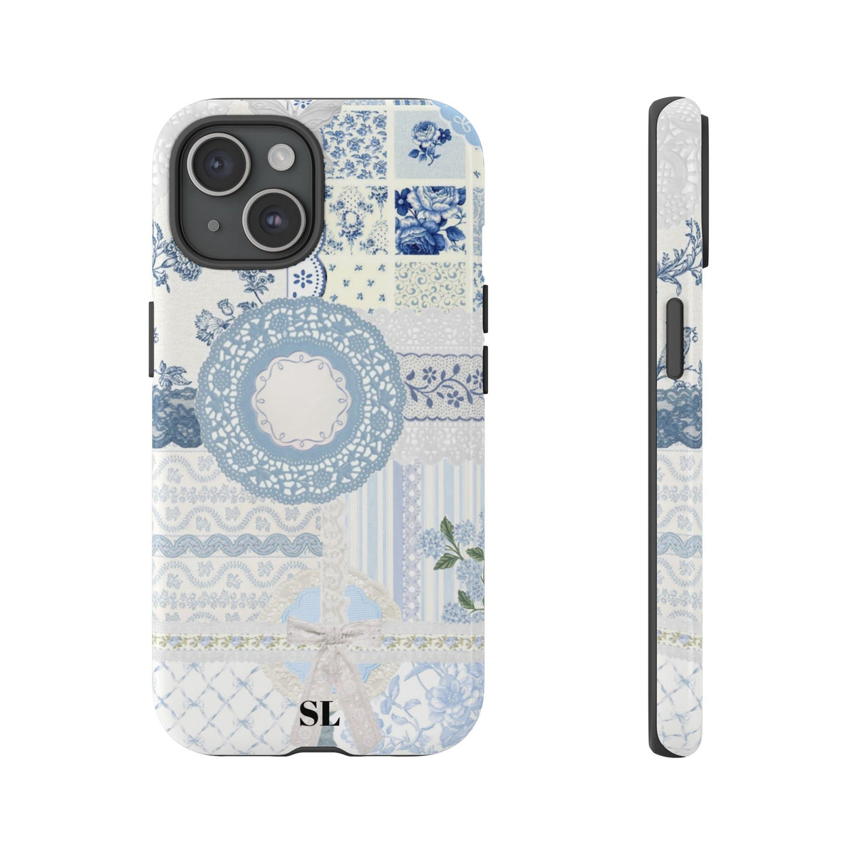 Blue Meadow Patchwork iPhone Case