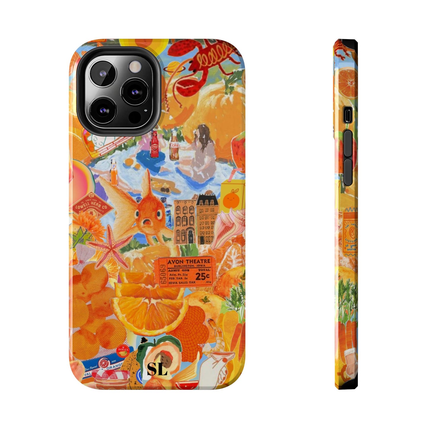 Orange Goldfish Collage iPhone Case