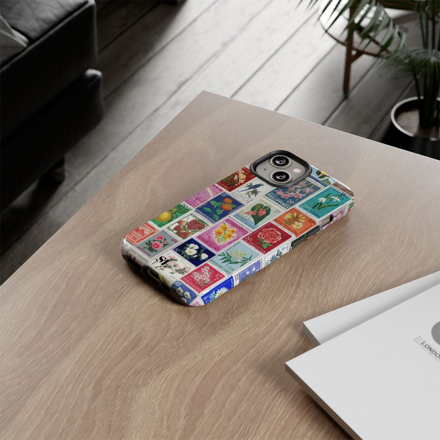 Postcard Stamps iPhone Case