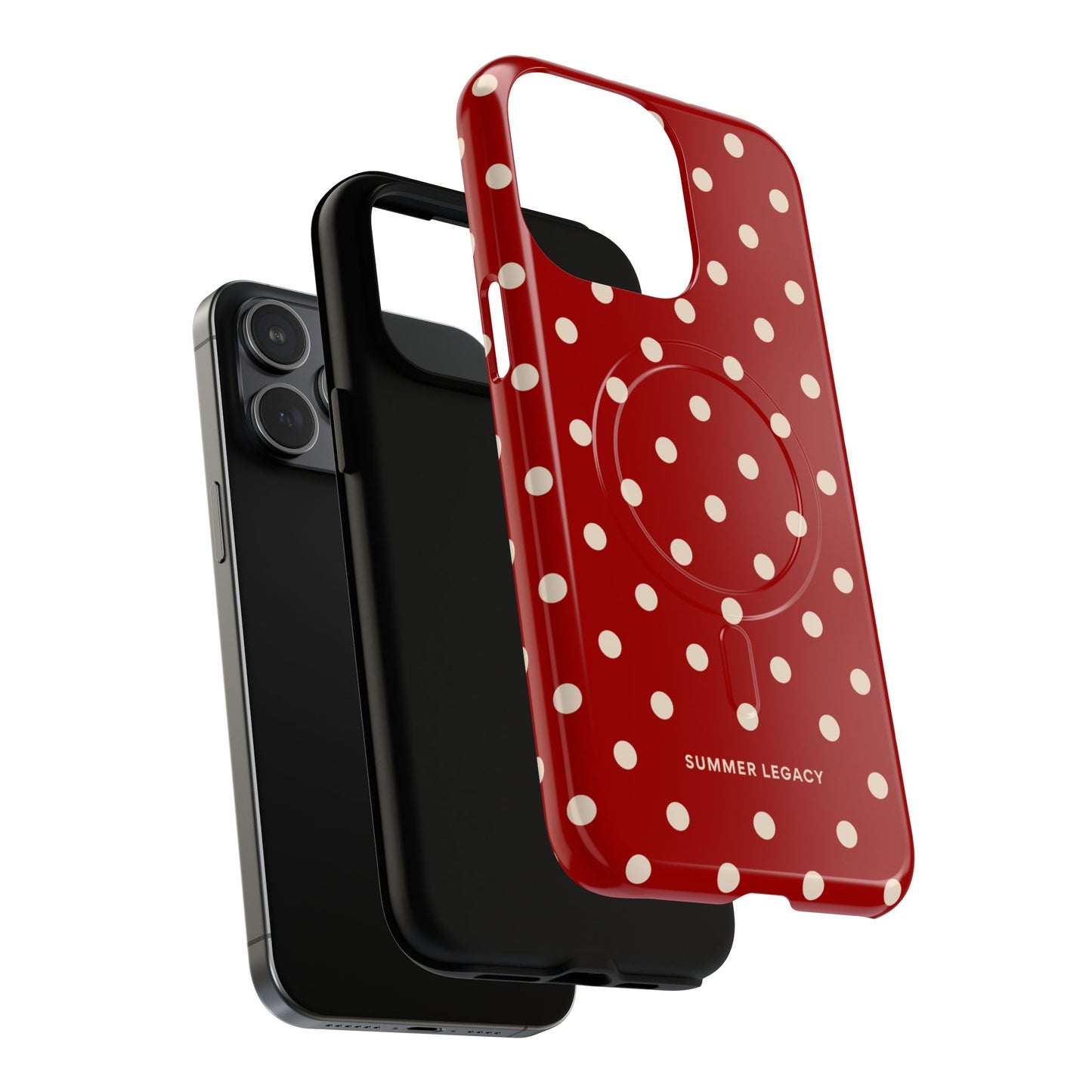 Crimson Polka Dot MagSafe Case