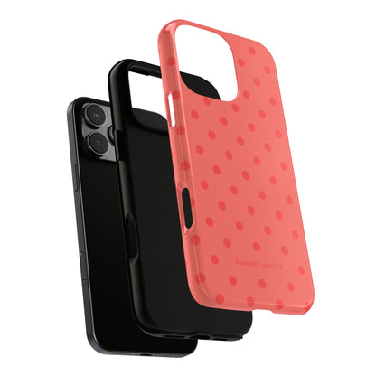 Coral Polka Dot iPhone Case