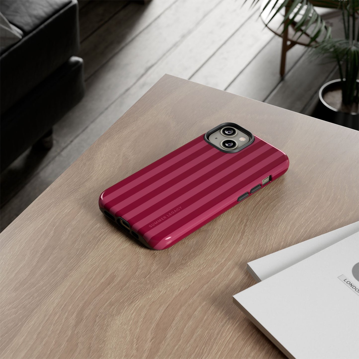 Berry Stripe iPhone Case