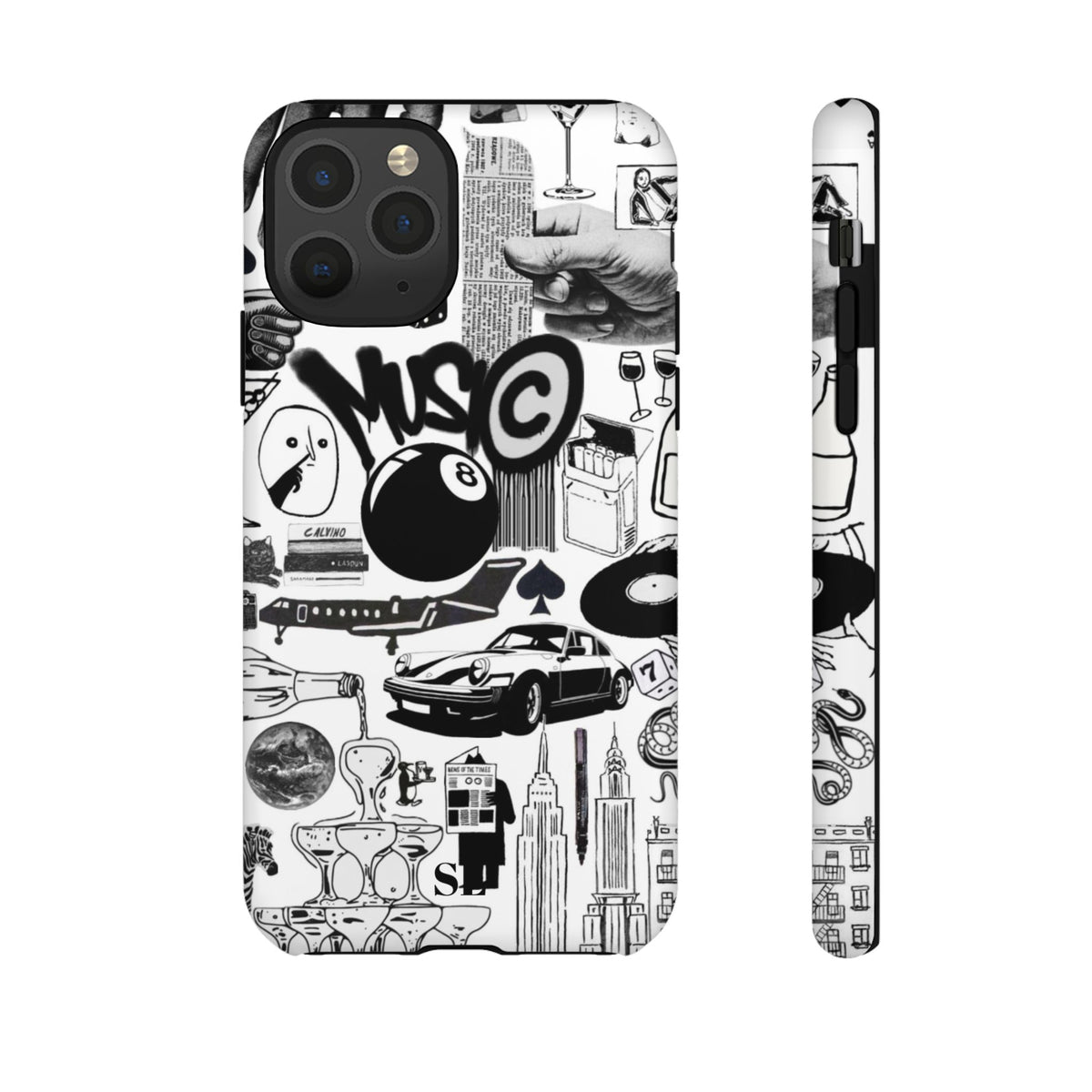 Black and White iPhone Case