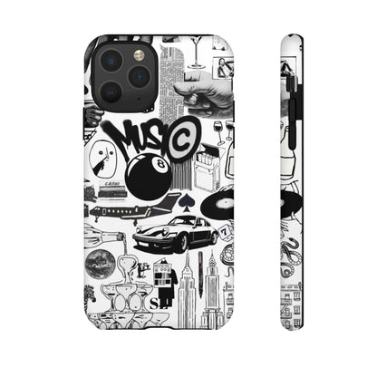 Black and White iPhone Case