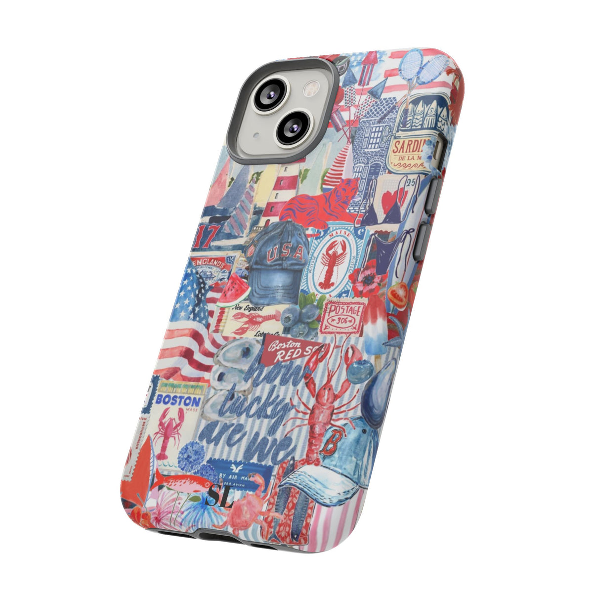 Red, White & Blue iPhone Case