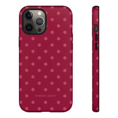 Berry Polka Dot iPhone Case