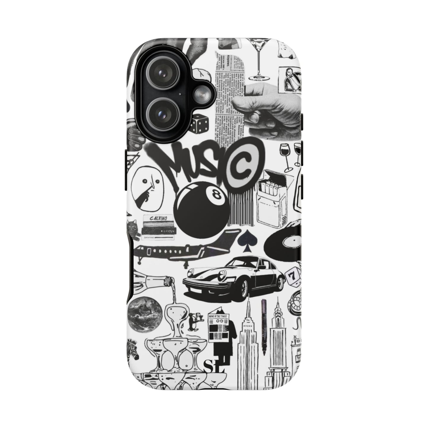 Black and White iPhone Case