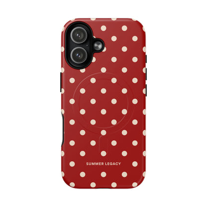 Crimson Polka Dot MagSafe Case