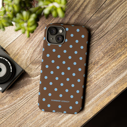 Mocha Polka Dot iPhone Case