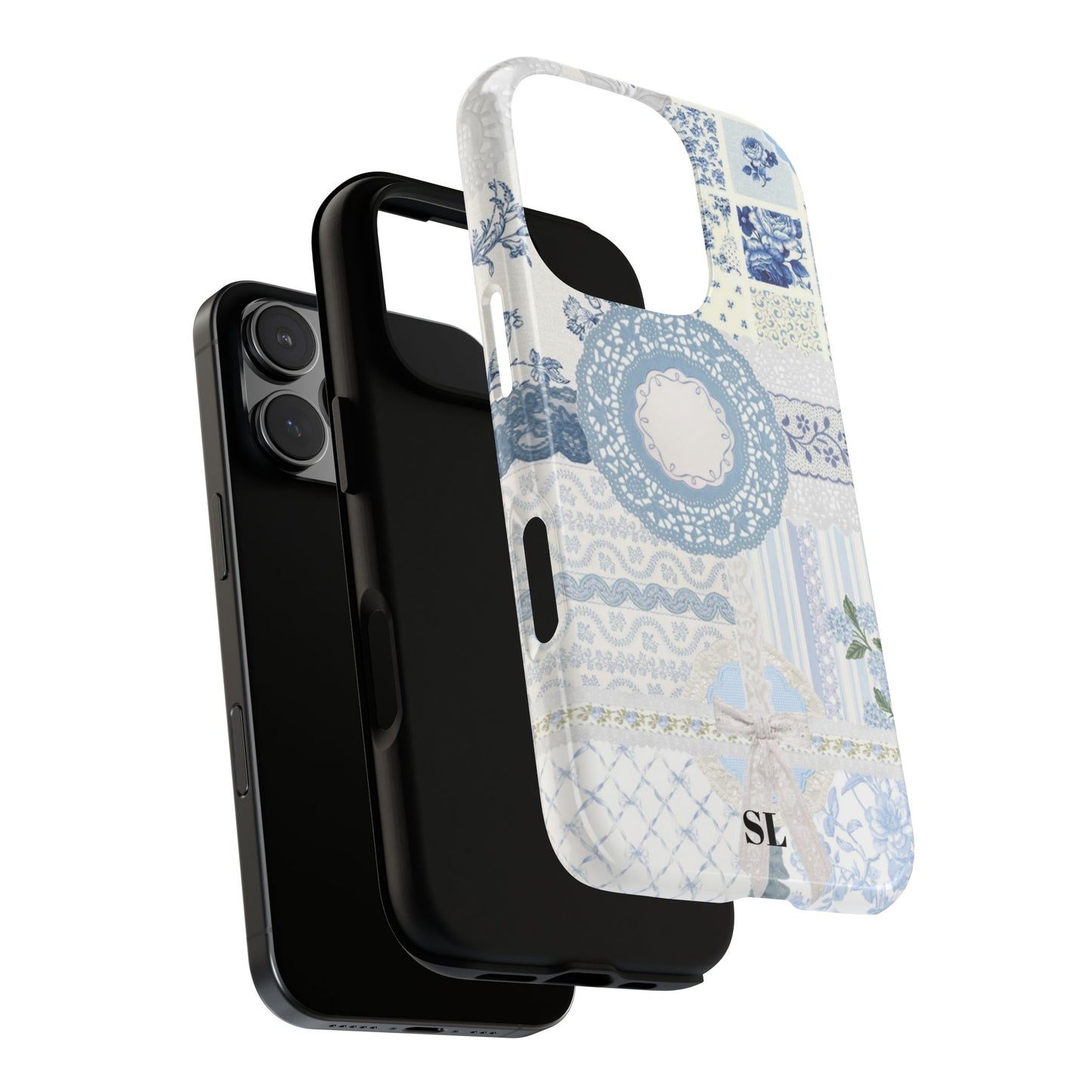 Blue Meadow Patchwork iPhone Case