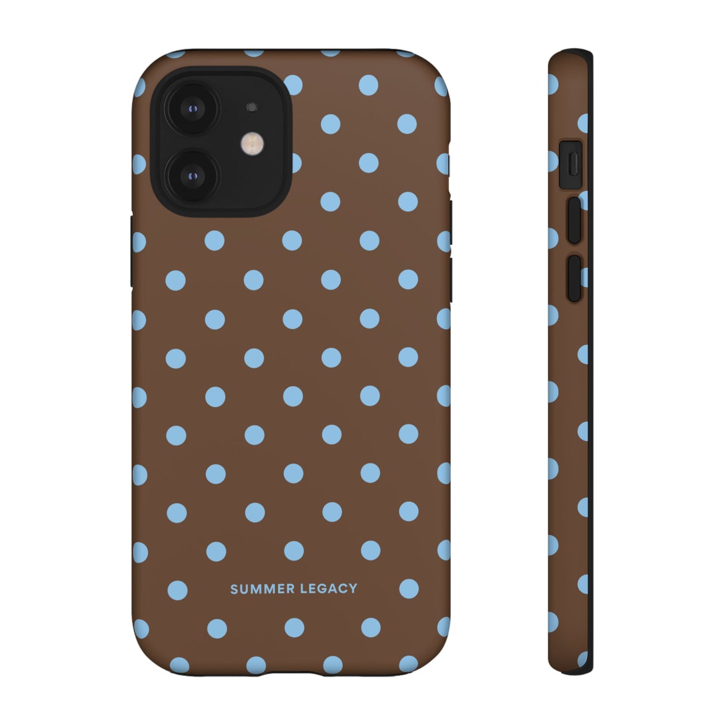 Mocha Polka Dot iPhone Case