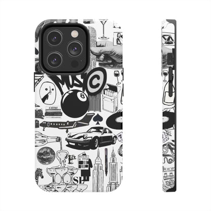 Black and White Collage iPhone Case