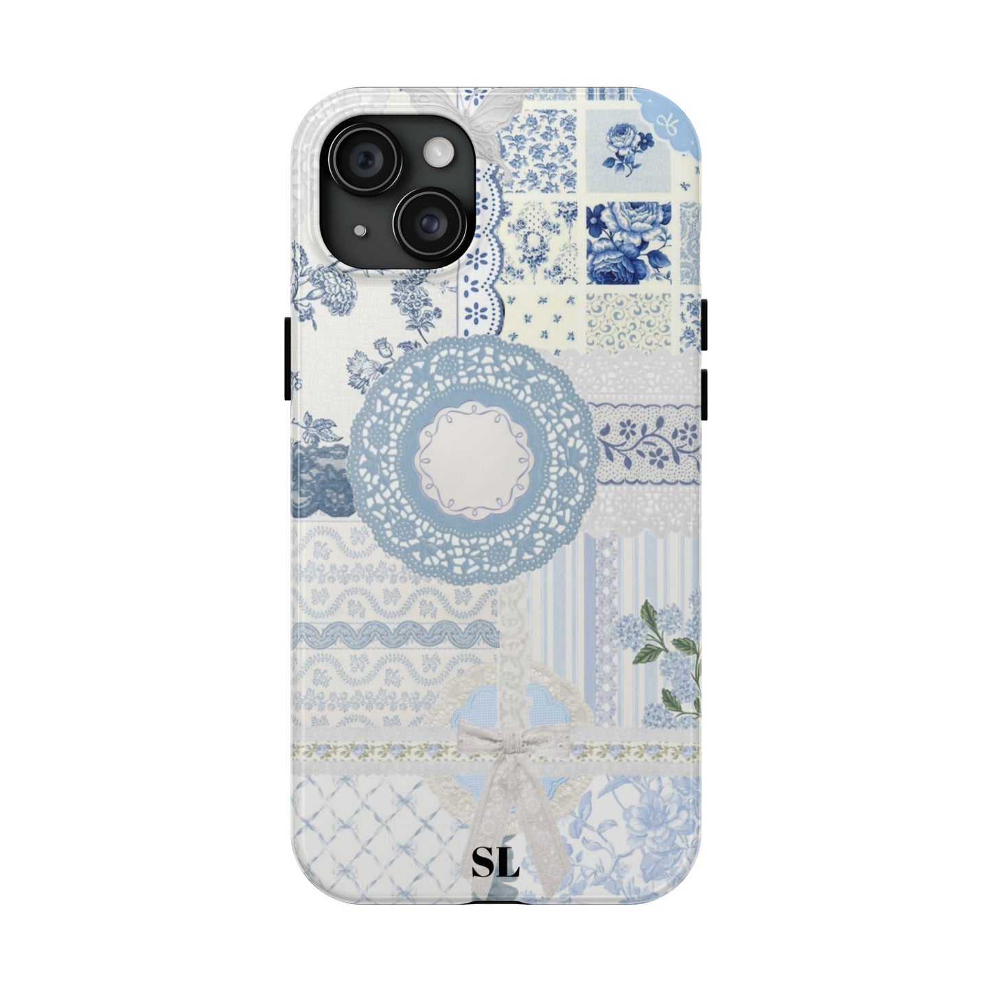 Blue Meadow Patchwork iPhone Case