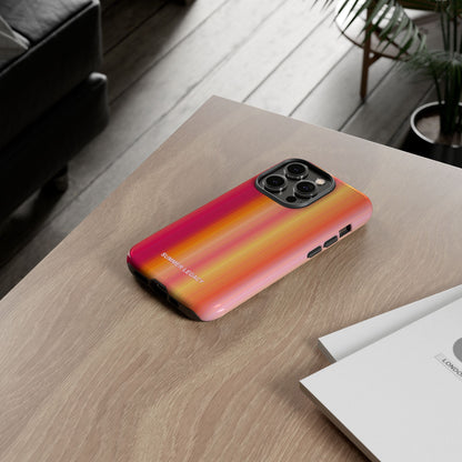 Amber Glow Ombre Stripe iPhone Case