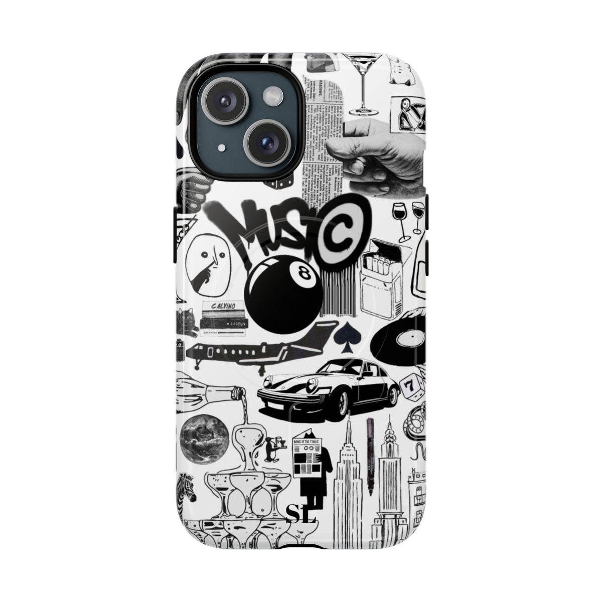 Black and White MagSafe Case