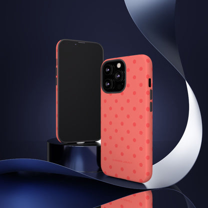 Coral Polka Dot iPhone Case