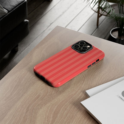 Coral Stripe iPhone Case