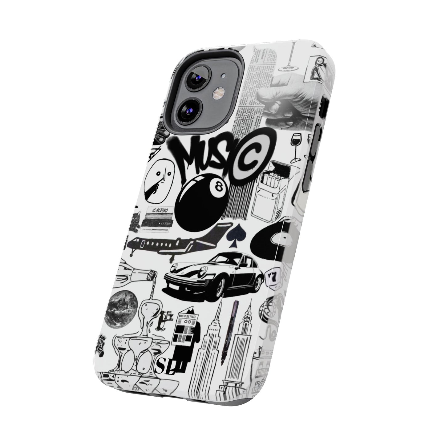 Black and White Collage iPhone Case