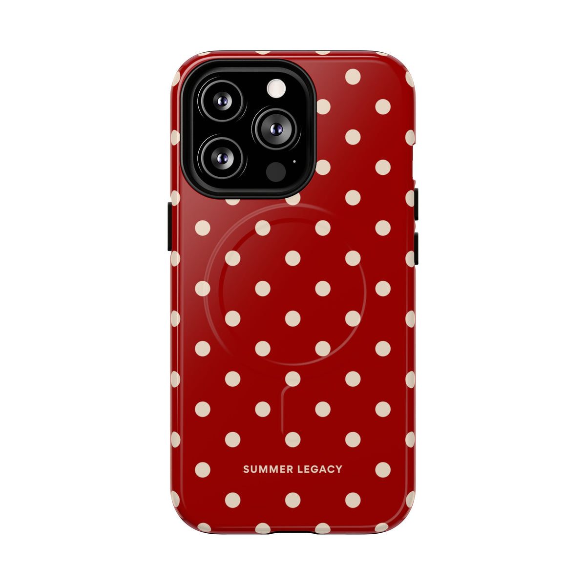 Crimson Polka Dot MagSafe Case