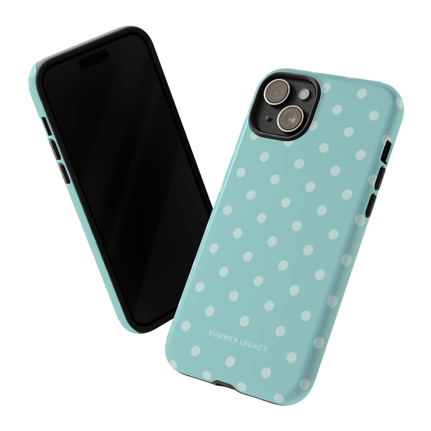 Teal Polka Dot iPhone Case