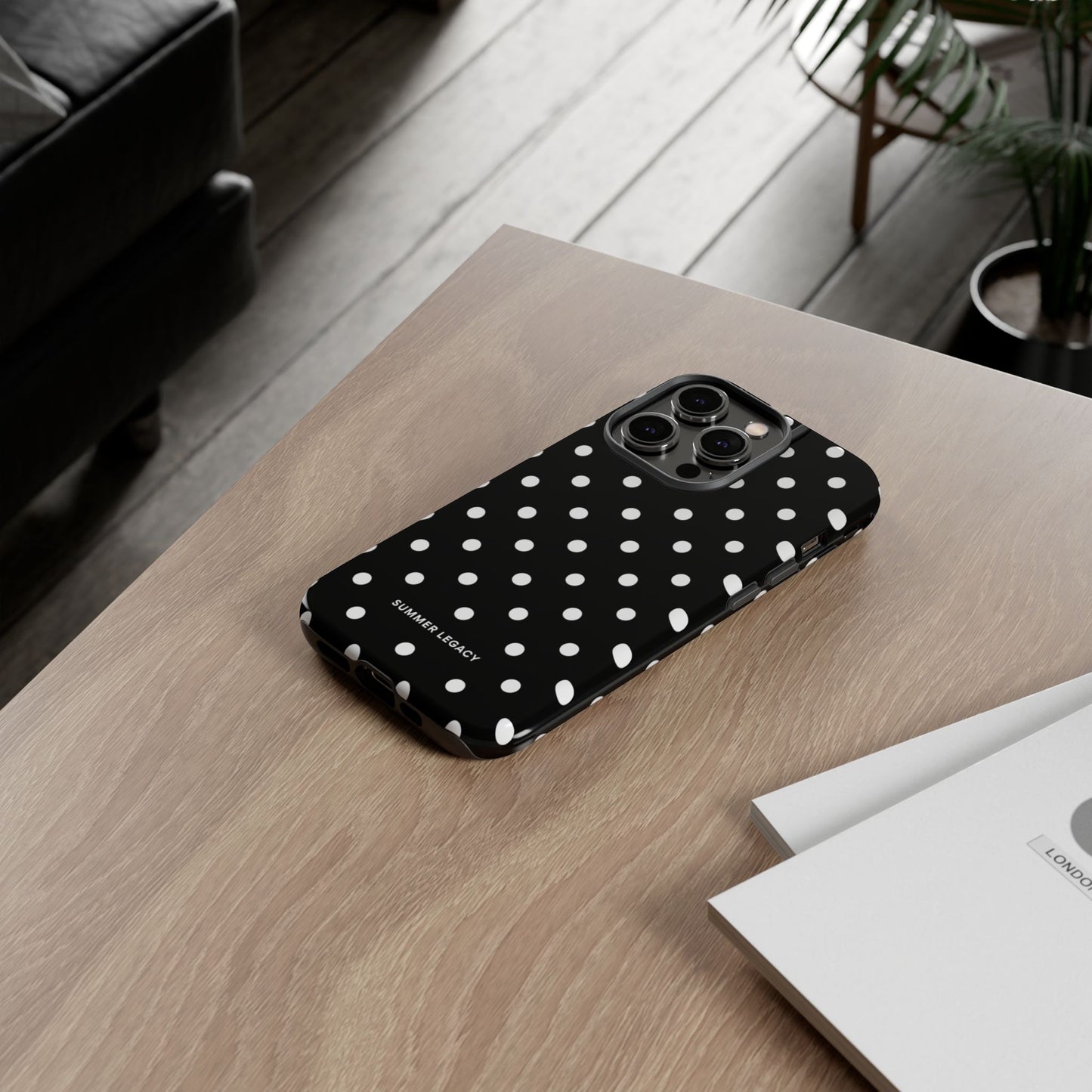 Ebony Polka Dot iPhone Case