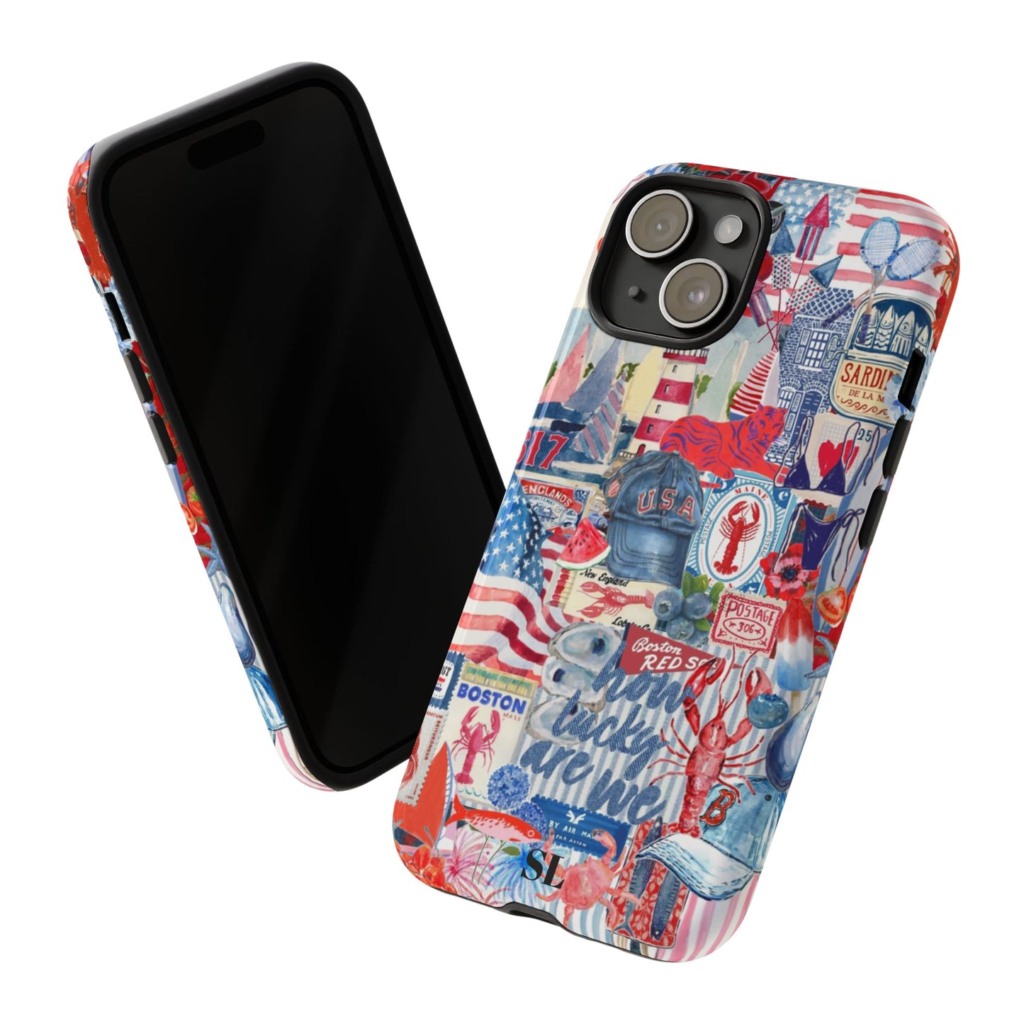 Red, White & Blue iPhone Case