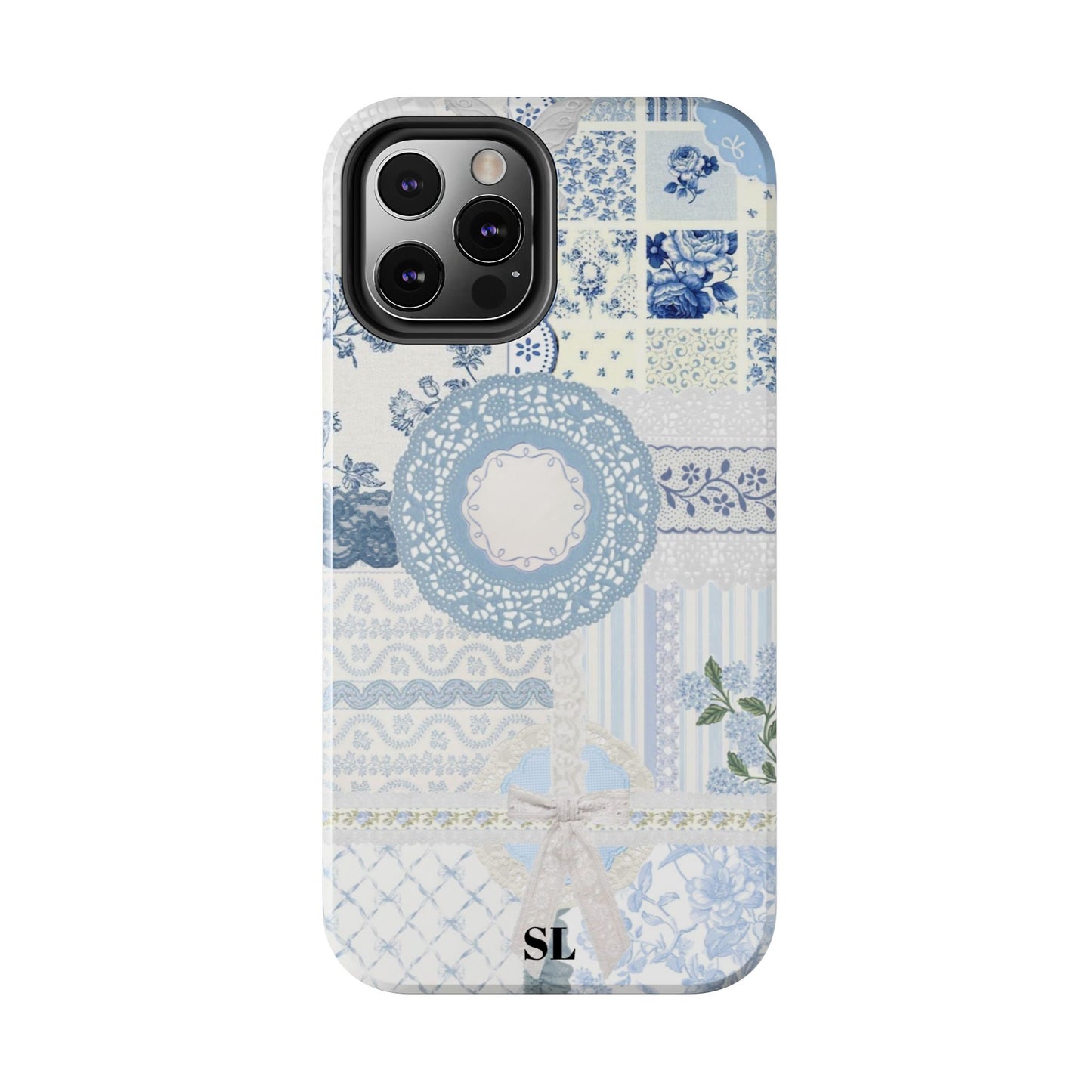 Blue Meadow Patchwork iPhone Case