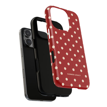 Crimson Polka Dot MagSafe Case