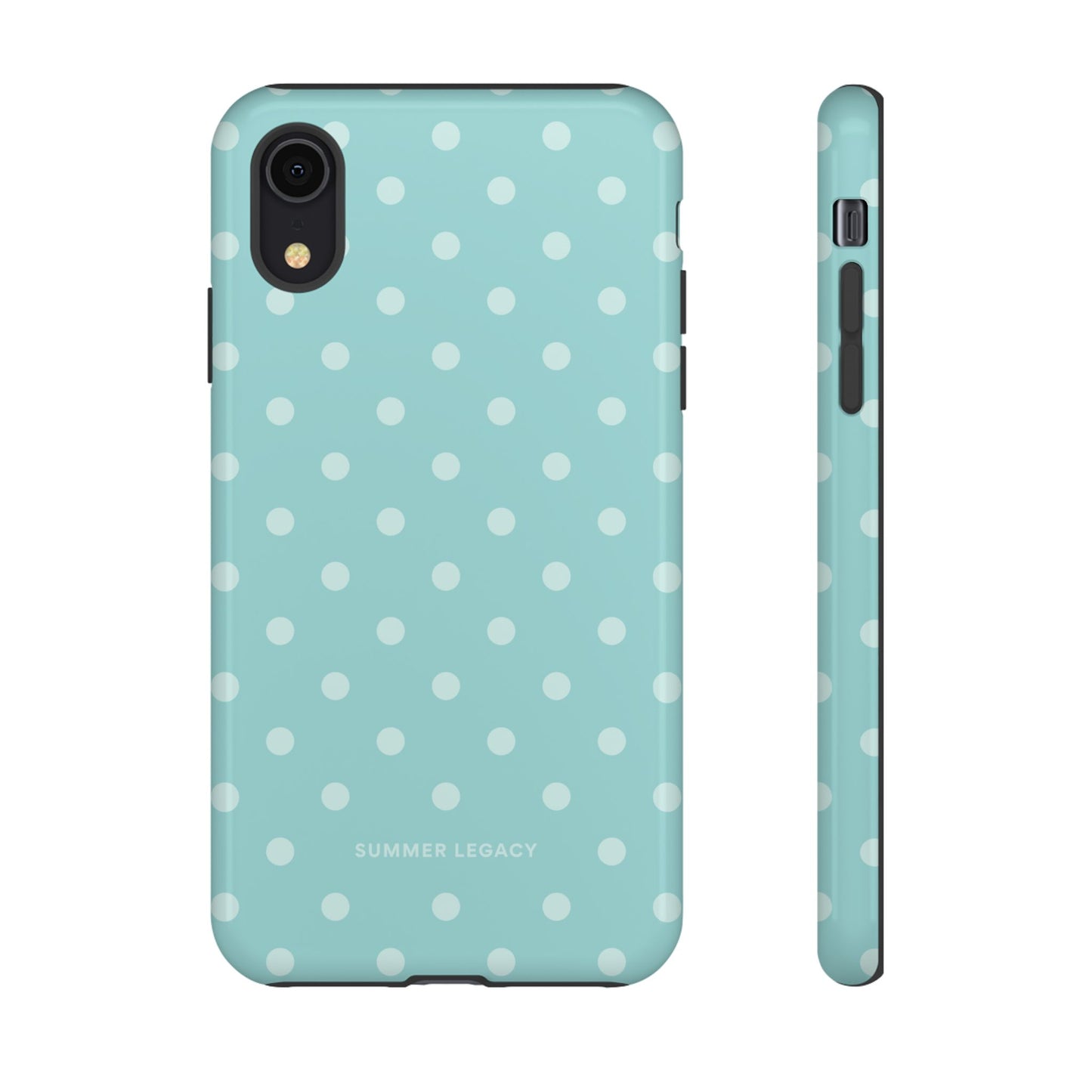 Teal Polka Dot iPhone Case