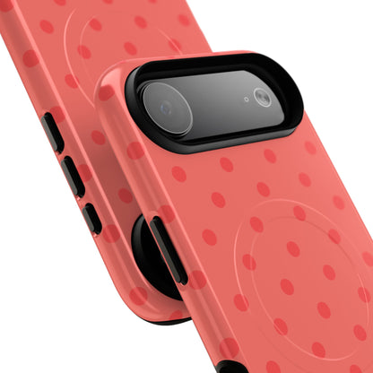 Coral Polka Dot MagSafe Case